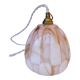 Art deco walking lamp in pink and amber marbled opaline