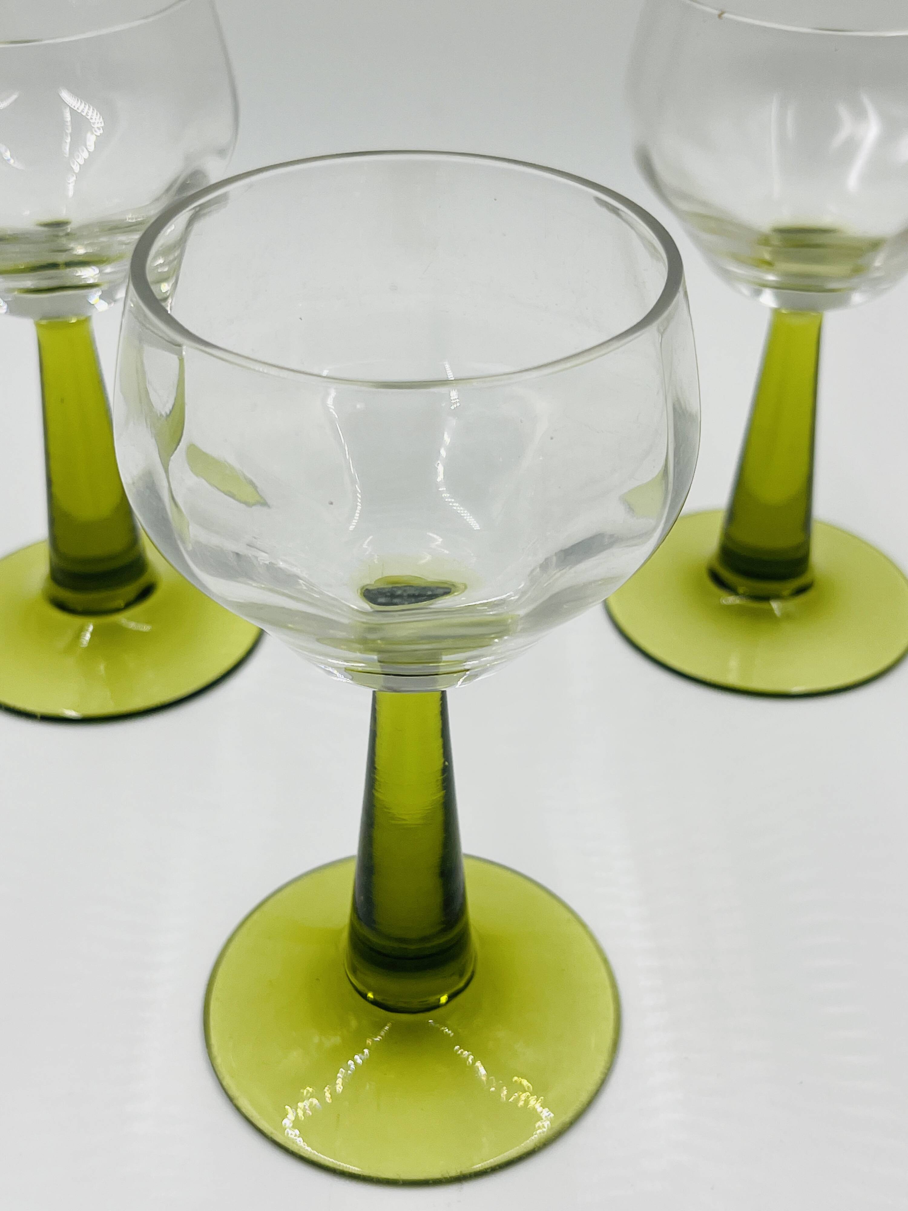 Lot de 3 verres à vin Roemer lisses