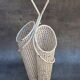 Porte parapluie double en métal blanc, par Mathieu Mategot - années 50