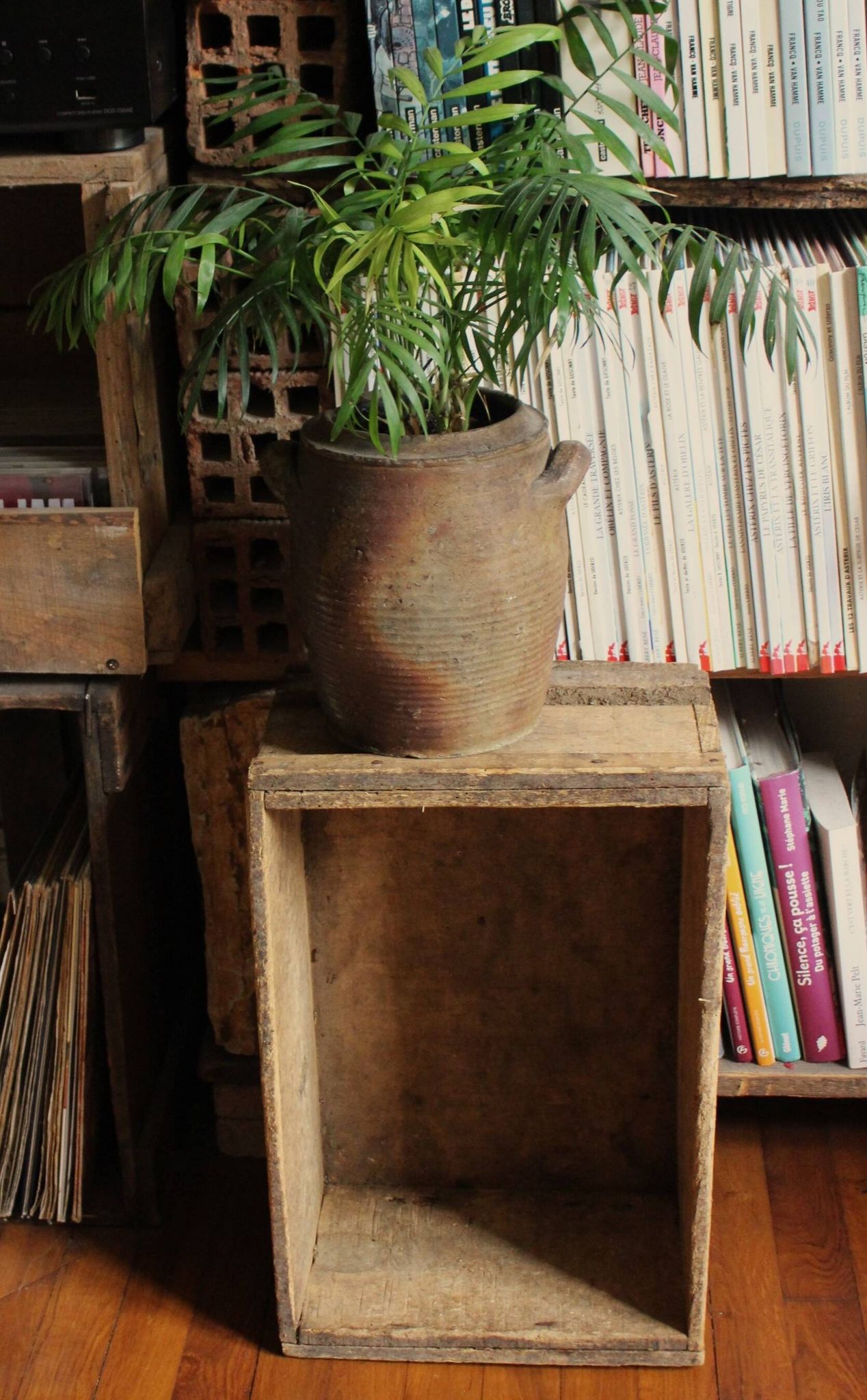Wooden box storage furniture Germain