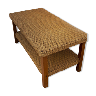 Table basse de salon en rotin