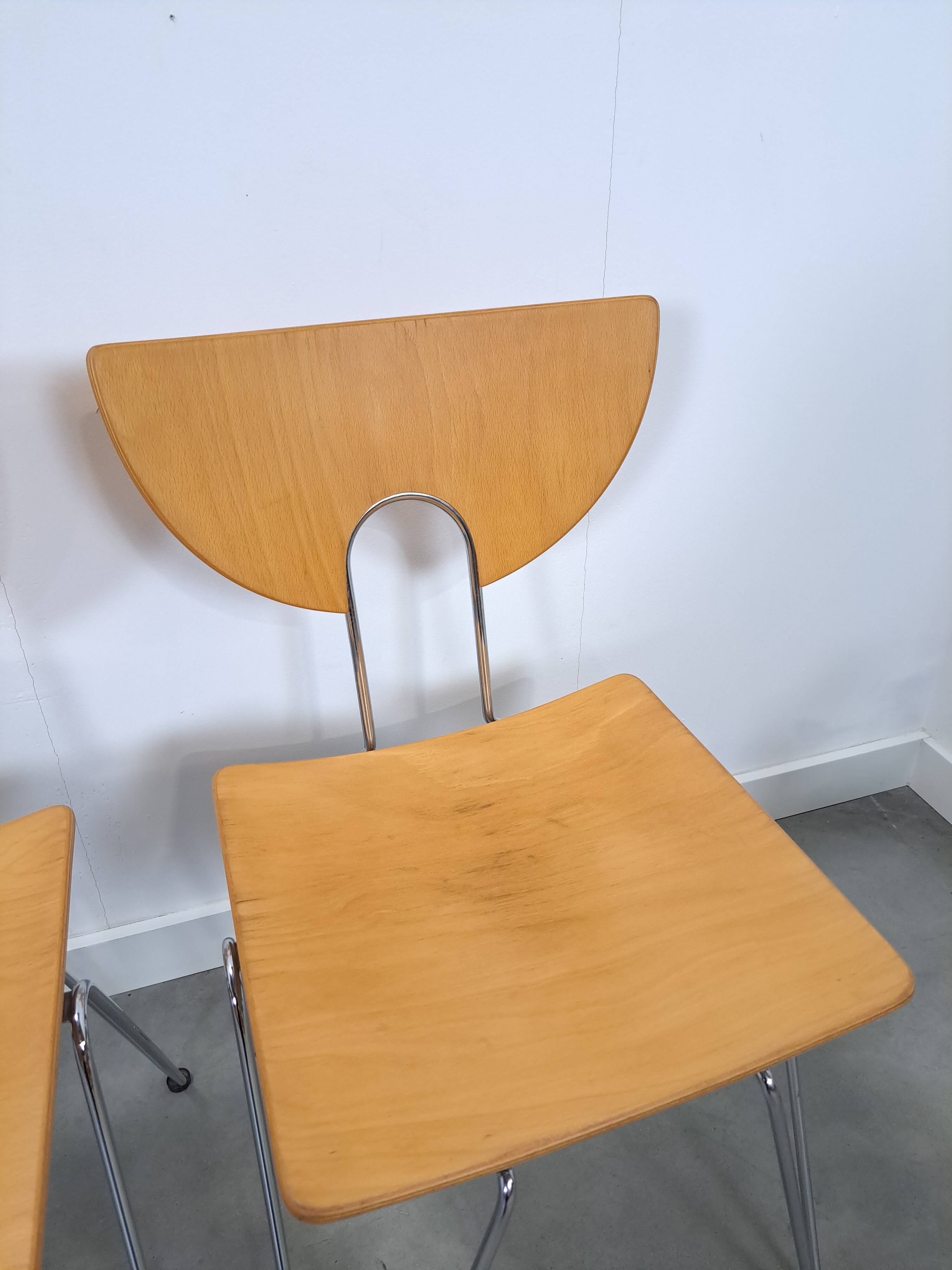 Set 6 x Kusch & Co Mikado 1800, Walter Leeman stoelen