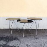Tris di tavolini circolari Italia Anni '80