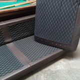 Canapé 4 places en cuir marron foncé de la maison steiner par le designer pascal daveluy modèle
