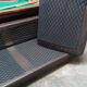 Four-seater sofa in dark brown leather from Steiner by designer Pascal Daveluy, model