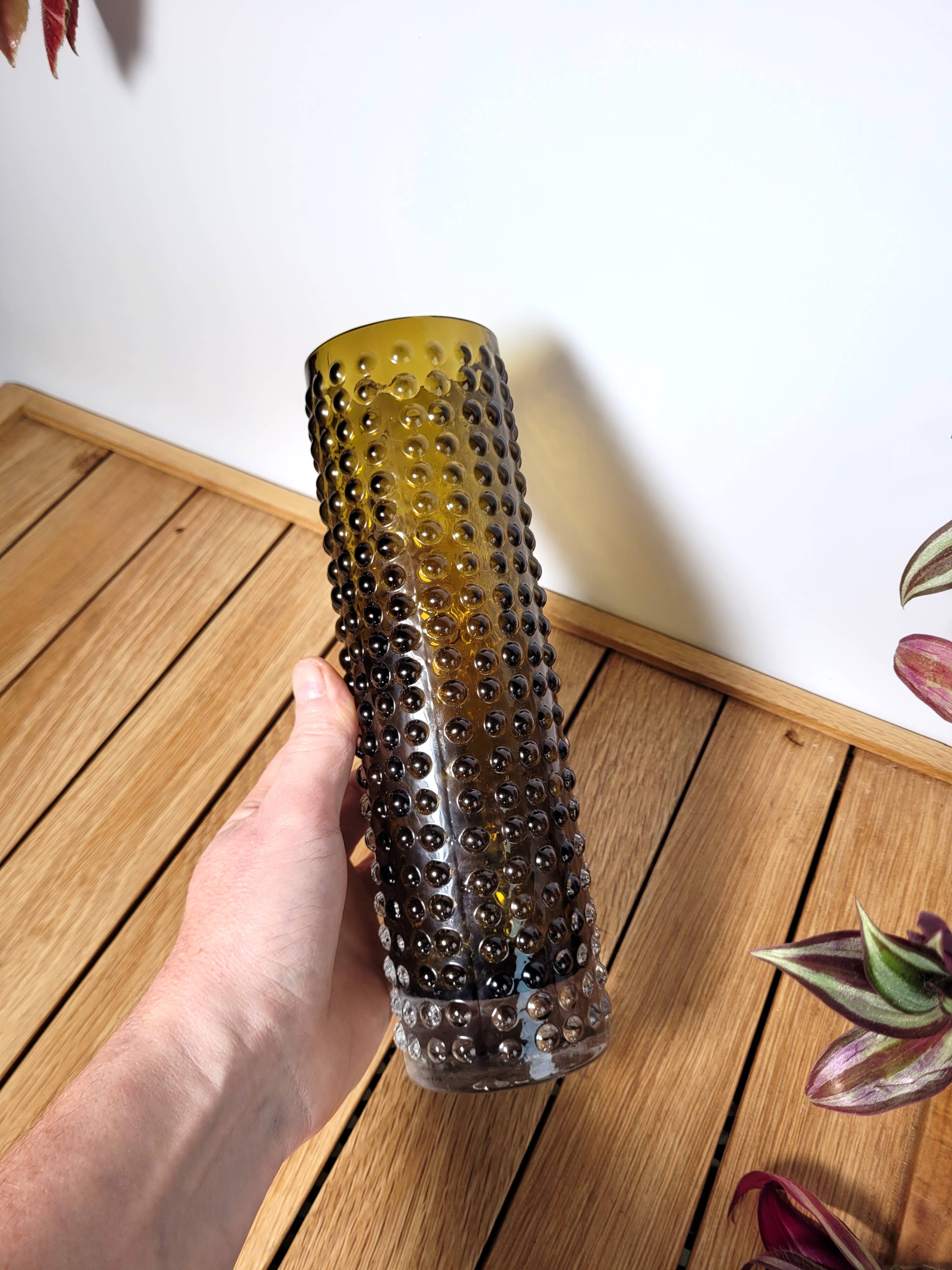 Vintage vase with bubble patterns