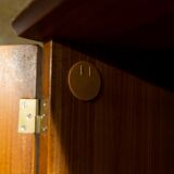 Scandinavian teak cabinet 1960 with mounting plan