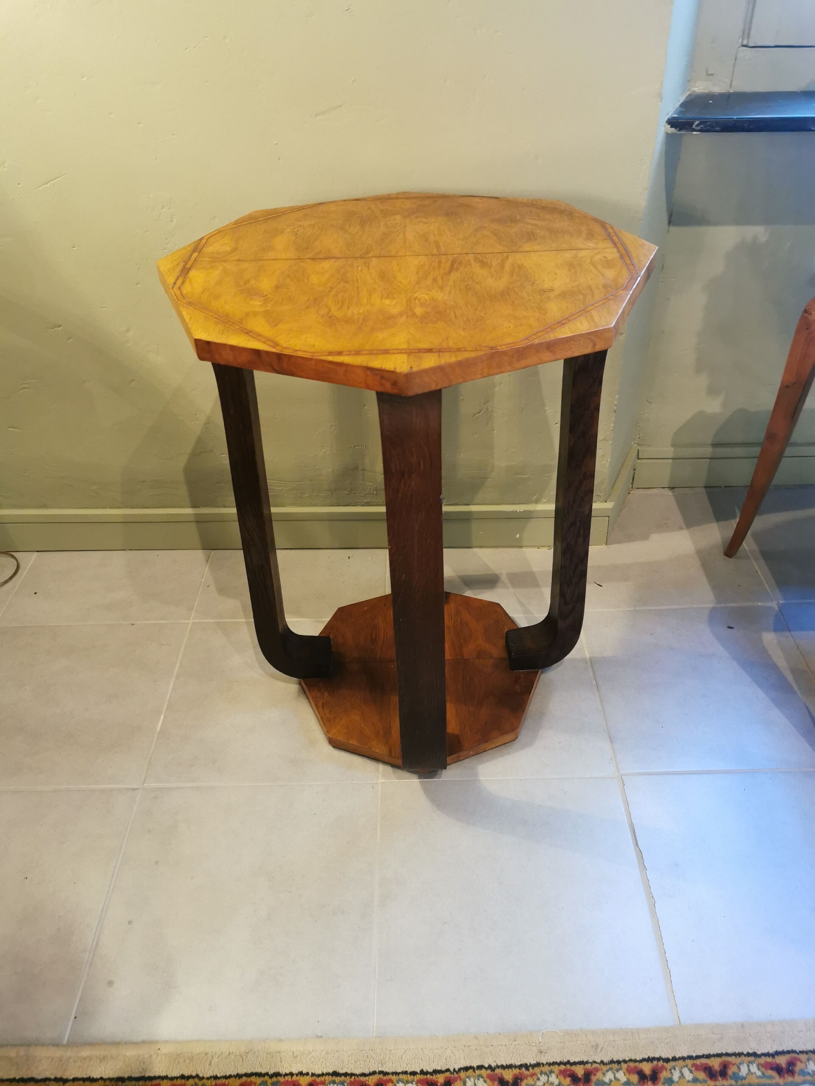 Octagonal art deco pedestal