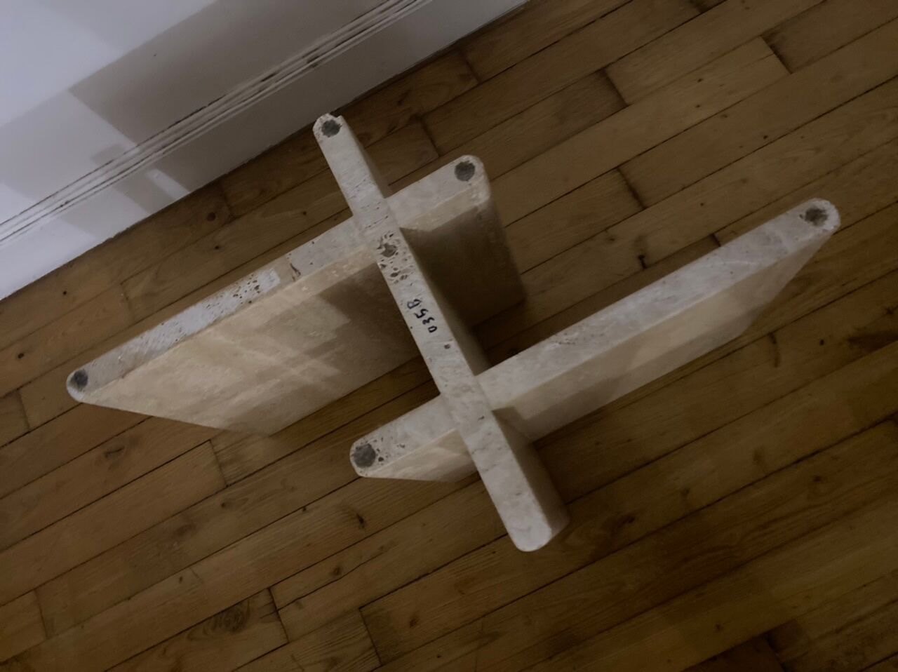 Italian travertine coffee table