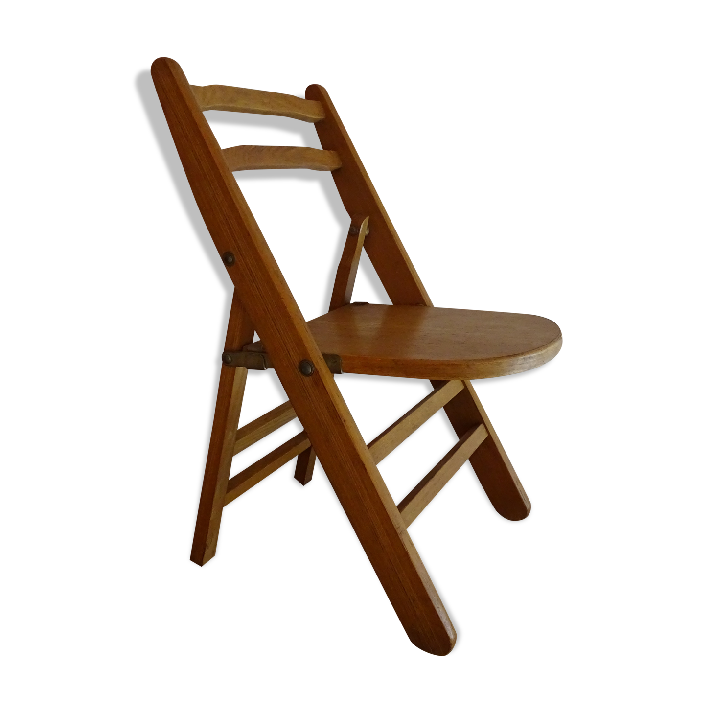 Wooden vintage children's folding chair