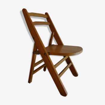 Wooden vintage children's folding chair