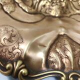 Chiseled and Embossed Cast Bronze Centerpiece / Bowl, Italy