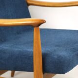 Vintage blue gfm 300-202 armchair by J.Kedziorek, 1970s