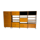 Modular bookcase with vintage wardrobe 60