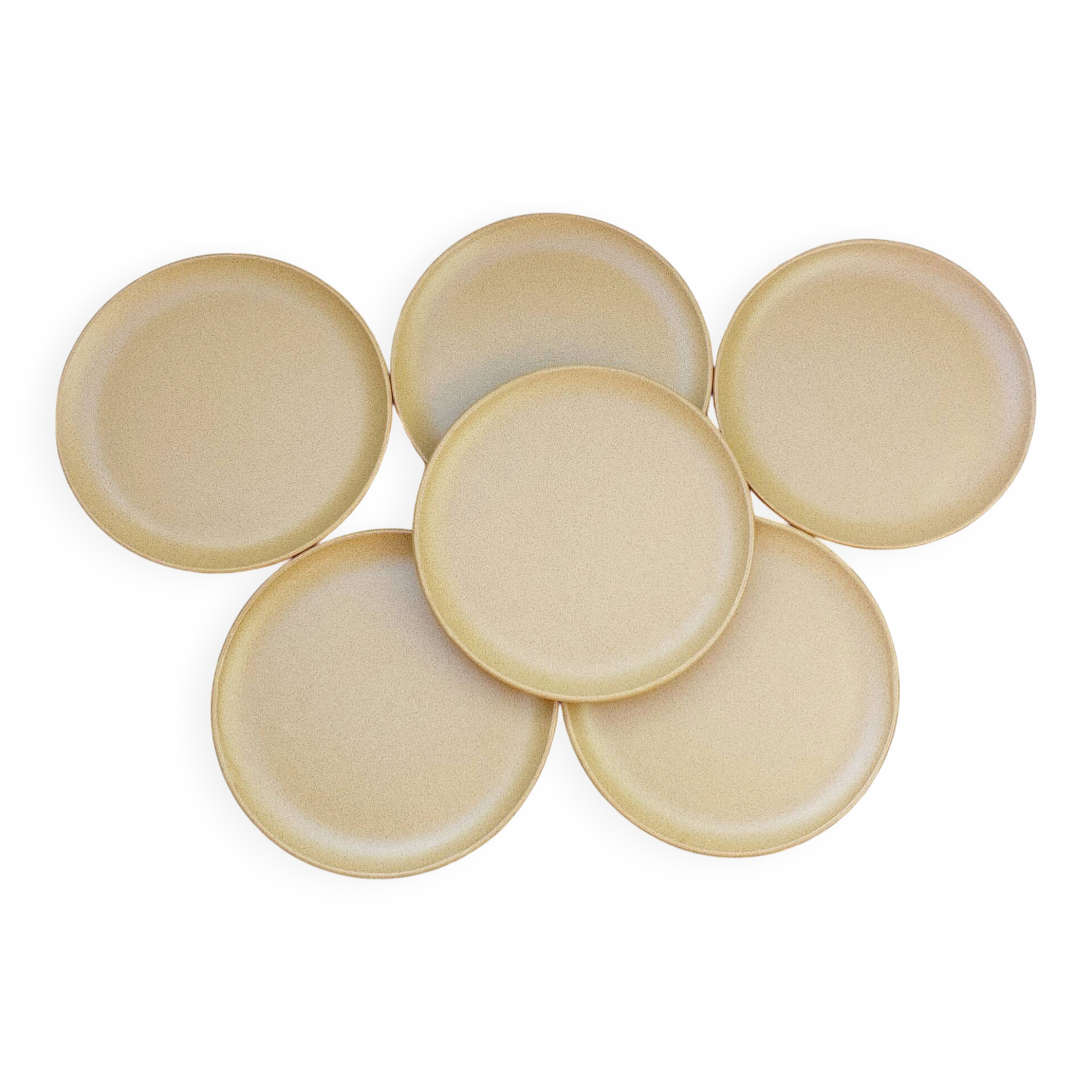 Assiettes à dessert grès moucheté Sarreguemines Fermette