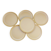 Assiettes à dessert grès moucheté Sarreguemines Fermette