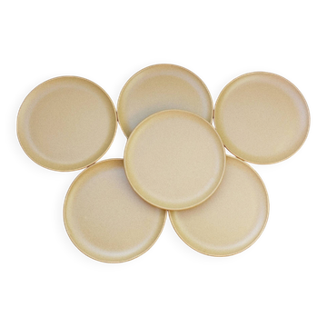 Assiettes à dessert grès moucheté Sarreguemines Fermette