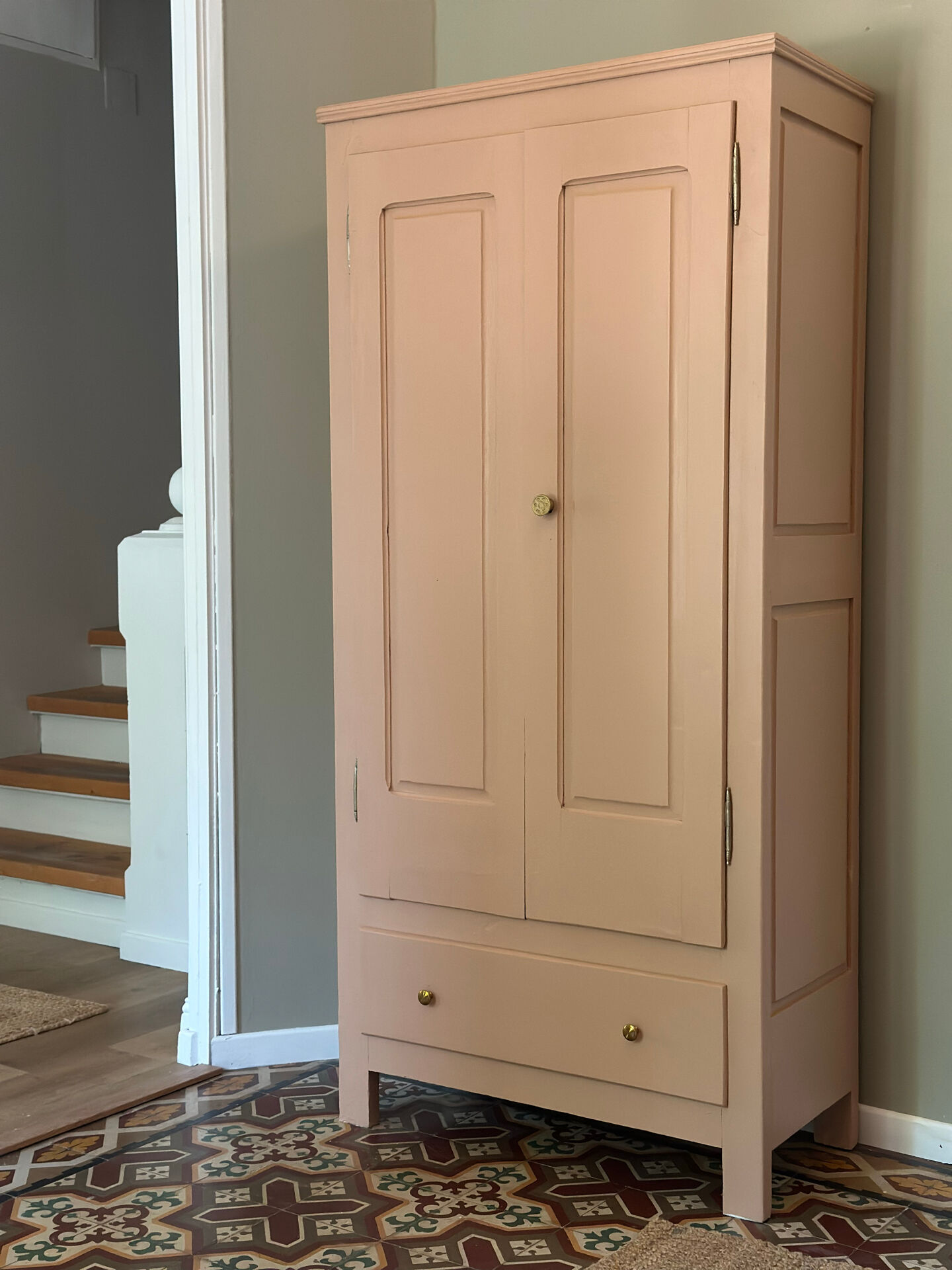 Parisian wardrobe made of solid wood
