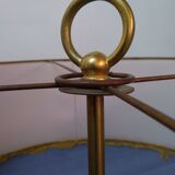 Floor lamp gilded bronze tripod 4 fires