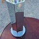 Lamp of the 70s in chrome metal original lampshade