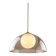 Space-age italian brass, opaline and plexiglass pendant lamp