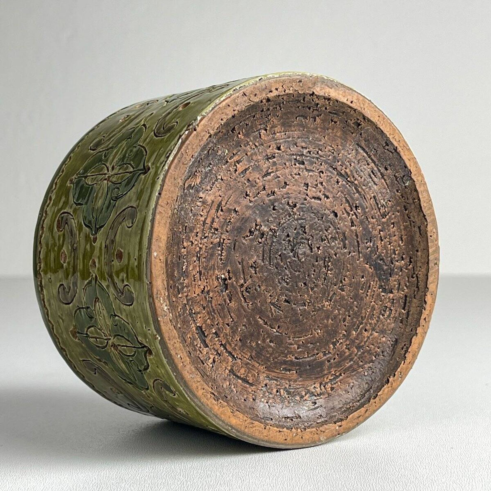 Small vintage ceramic vase by Aldo Londi for Bitossi, Italy, 1970s.