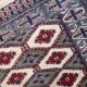 Handmade vintage rug Uzbek Bukhara 56cm x 83cm 1970s