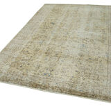 Handwoven wool anatolian beige rug 202 cm x 280 cm