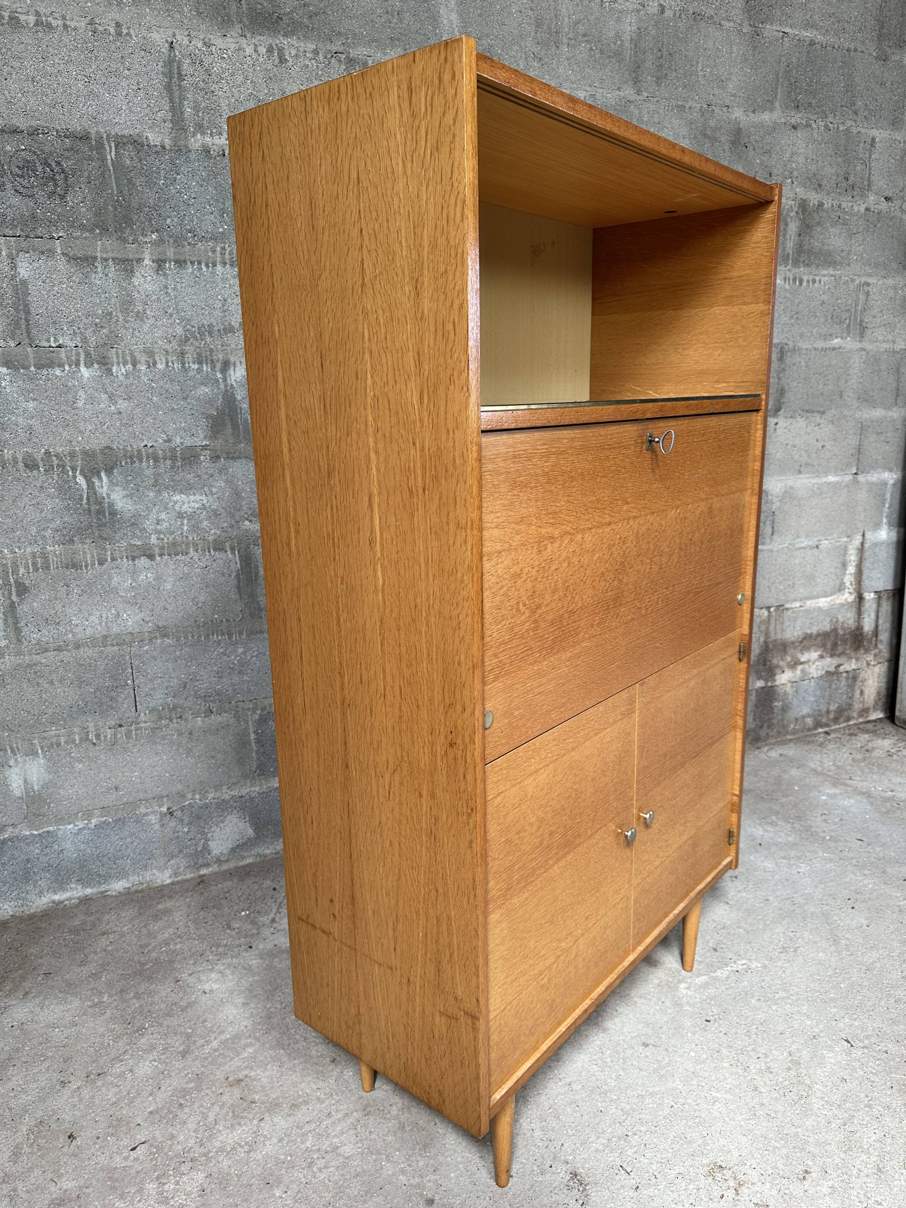 Secrétaire vintage bois blond