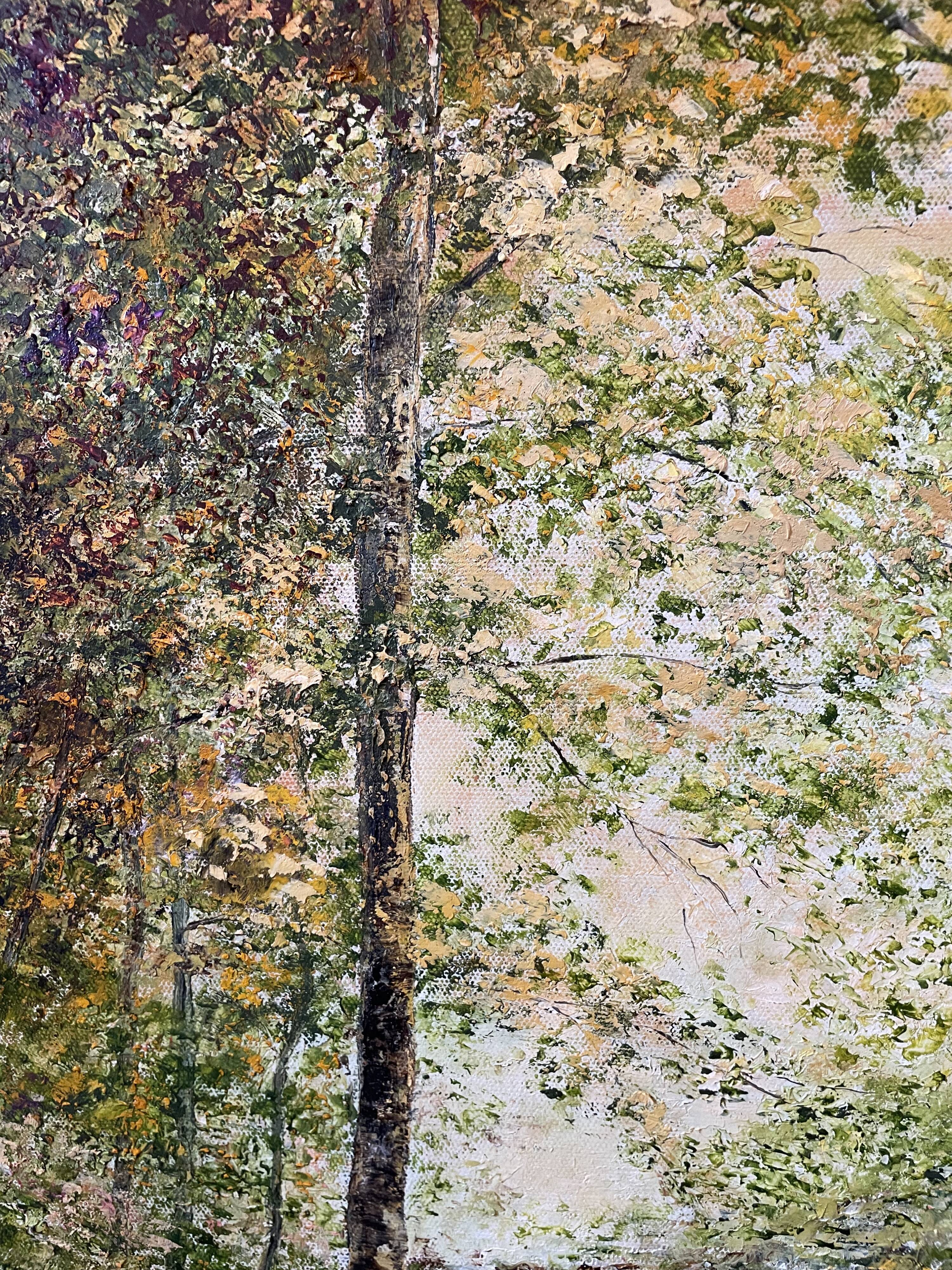 Landscape painting oil on canvas signed