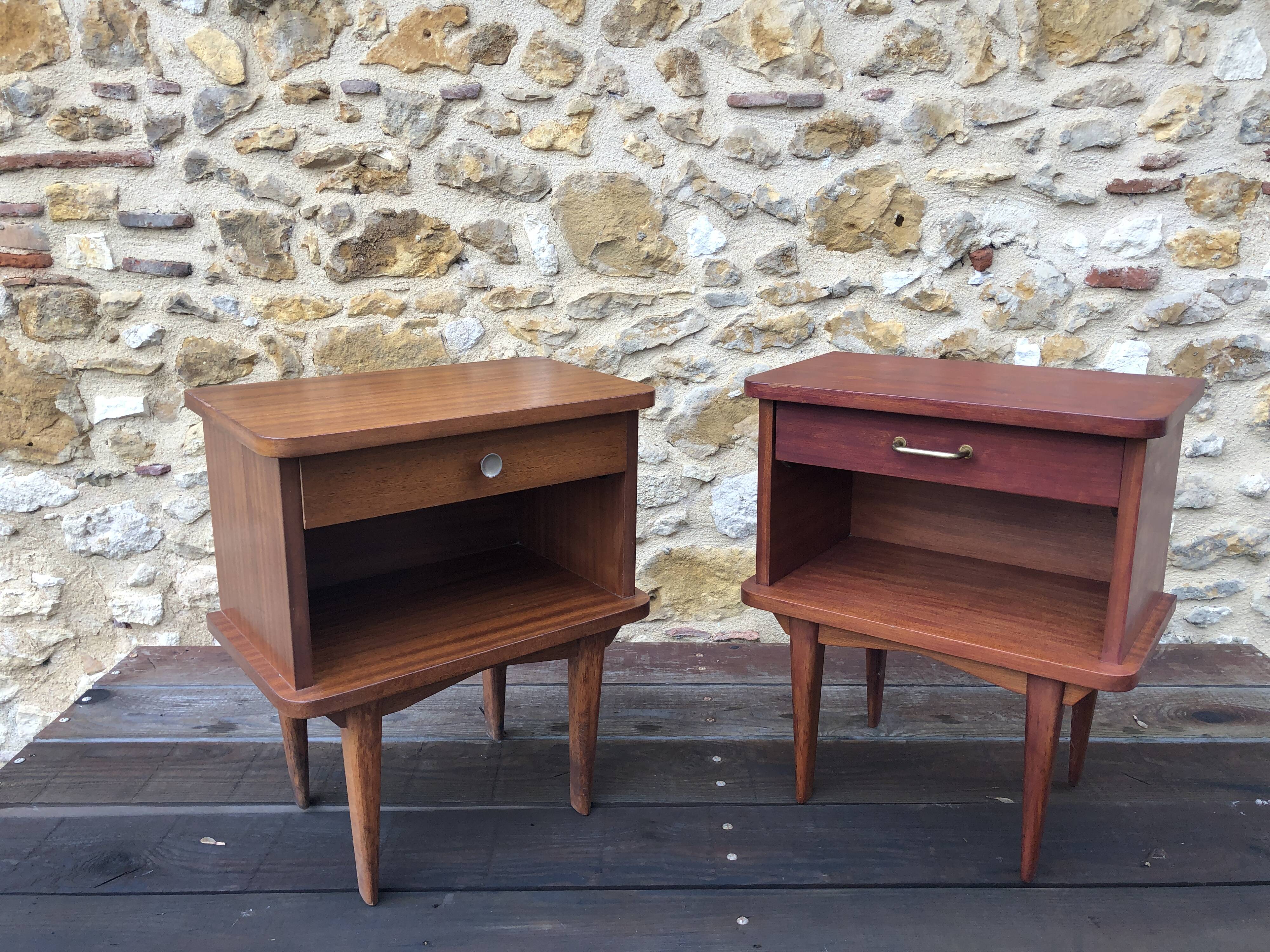 Pair of vintage bedsides 60