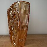 Pair of garden rose vases made of Brockwitz carnival glass, 1915