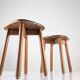 Pair of wooden stools by Pierre Gautier Delaye, France, 1960s