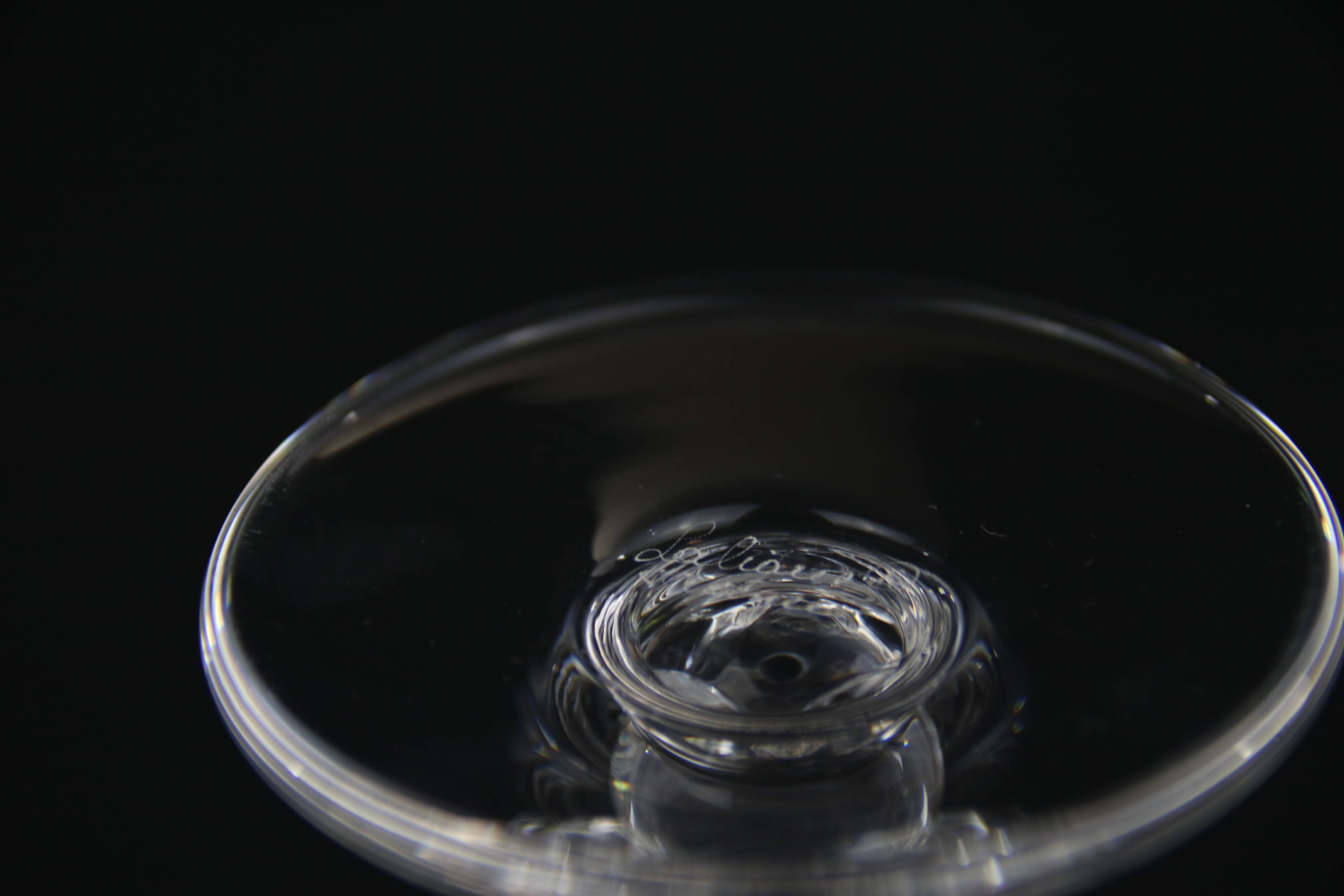 23 Crystal Flutes Model Clos Vougeot Lalique