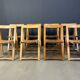 Chaises pliantes vintage en bois, lot de 8, années 1960