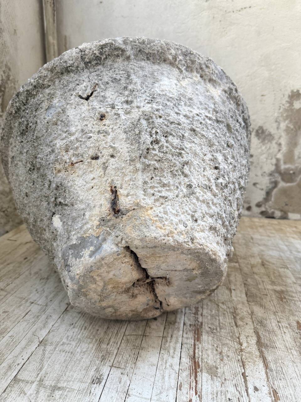 Trio of stone and cement planters, early 1900s