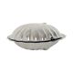 Vintage Blue Glass Queen Anne Scallop Shell Butter Dish