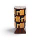 A pair of Art Deco bedside tables made of beech wood, rosewood & burl.