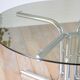 Round coffee table in smoked glass and chrome, star base, design, 1970.