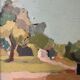 Oil on panel signed Anne Casteret