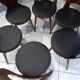 Lot 6 chairs Bistro Baumann mismatched Dove, Mondor