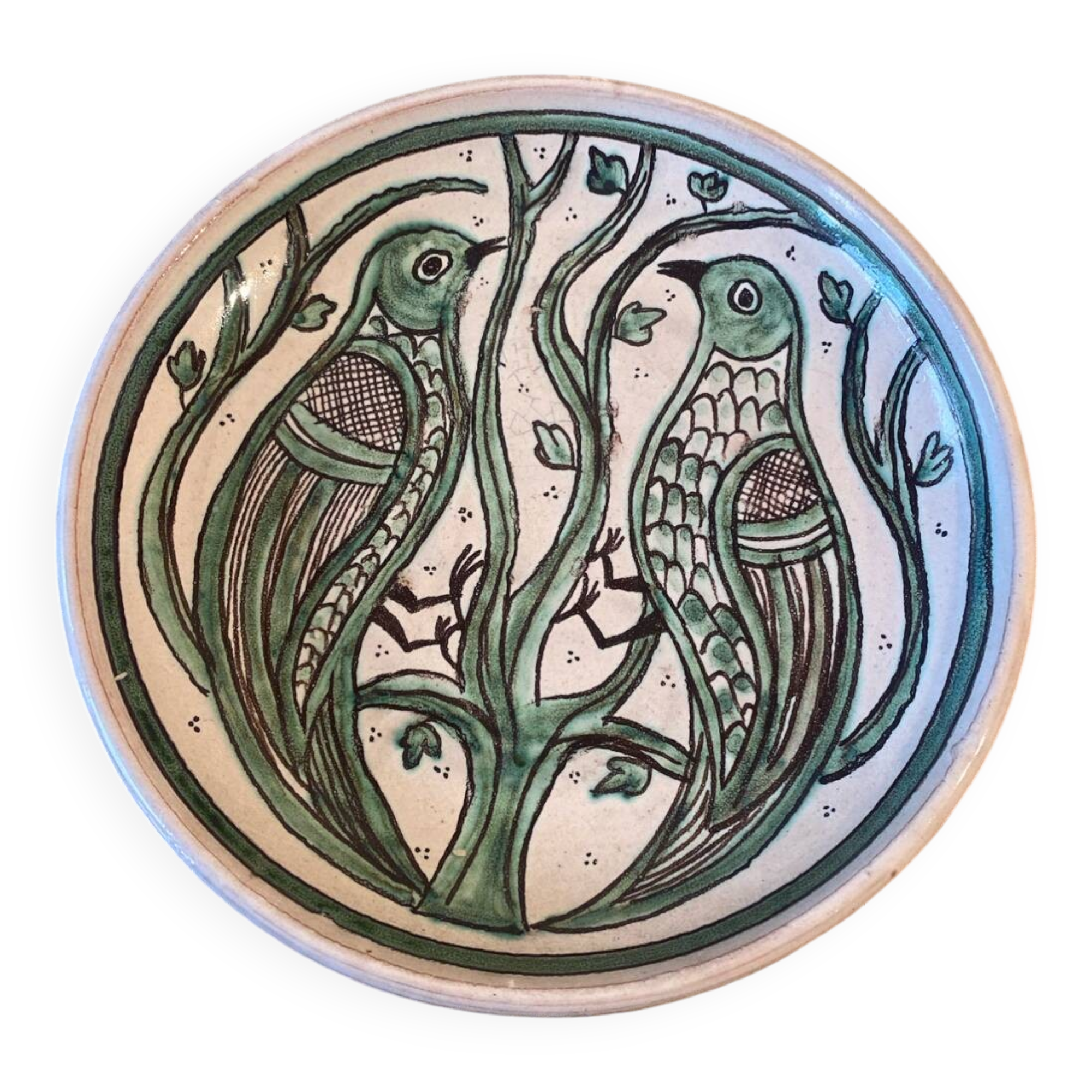 Vintage plate signed Lagrasse