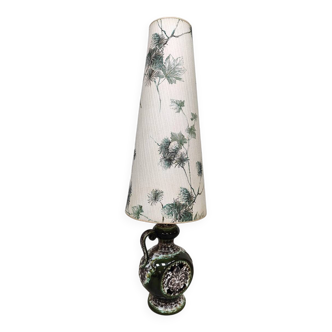 Lampadaire vintage en céramique Fat Lava d'Allemagne de l'Ouest « Nature »