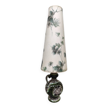 Lampadaire vintage en céramique Fat Lava d'Allemagne de l'Ouest « Nature »