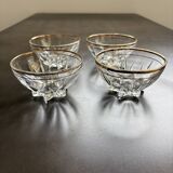 4 vintage champagne glasses