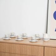 Teapot and cup set, Italian design, 1970s, made in Italy