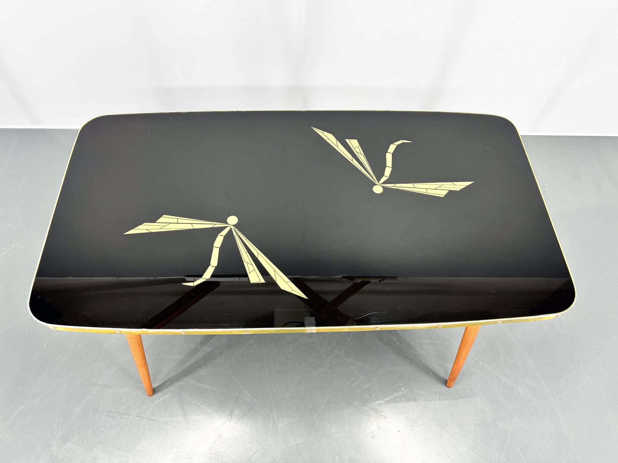 Table basse en verre du milieu du siècle, fabriquée en Allemagne, 1960
