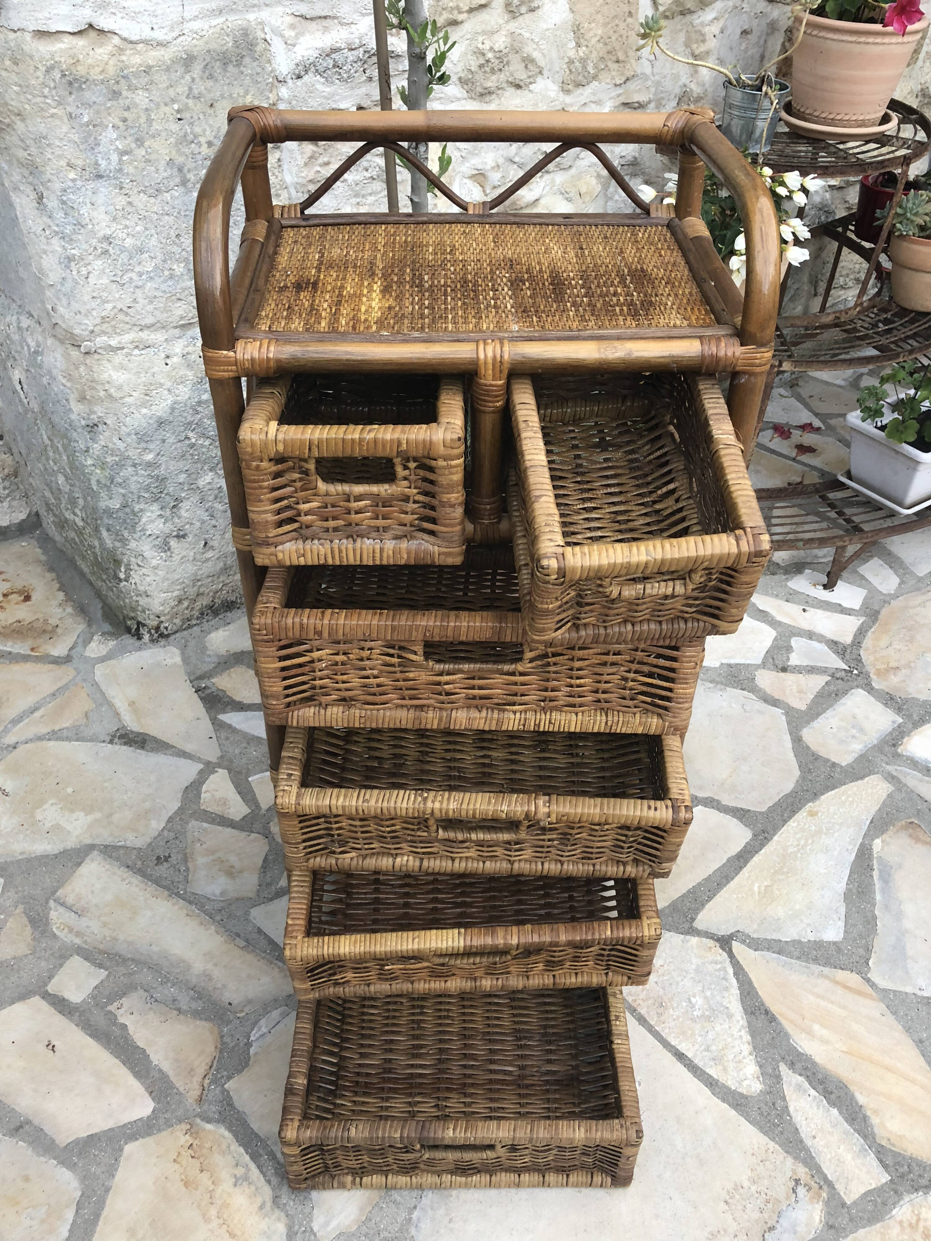 Rattan chest