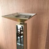 Mirror and gold metal lamppost