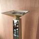 Mirror and gold metal lamppost